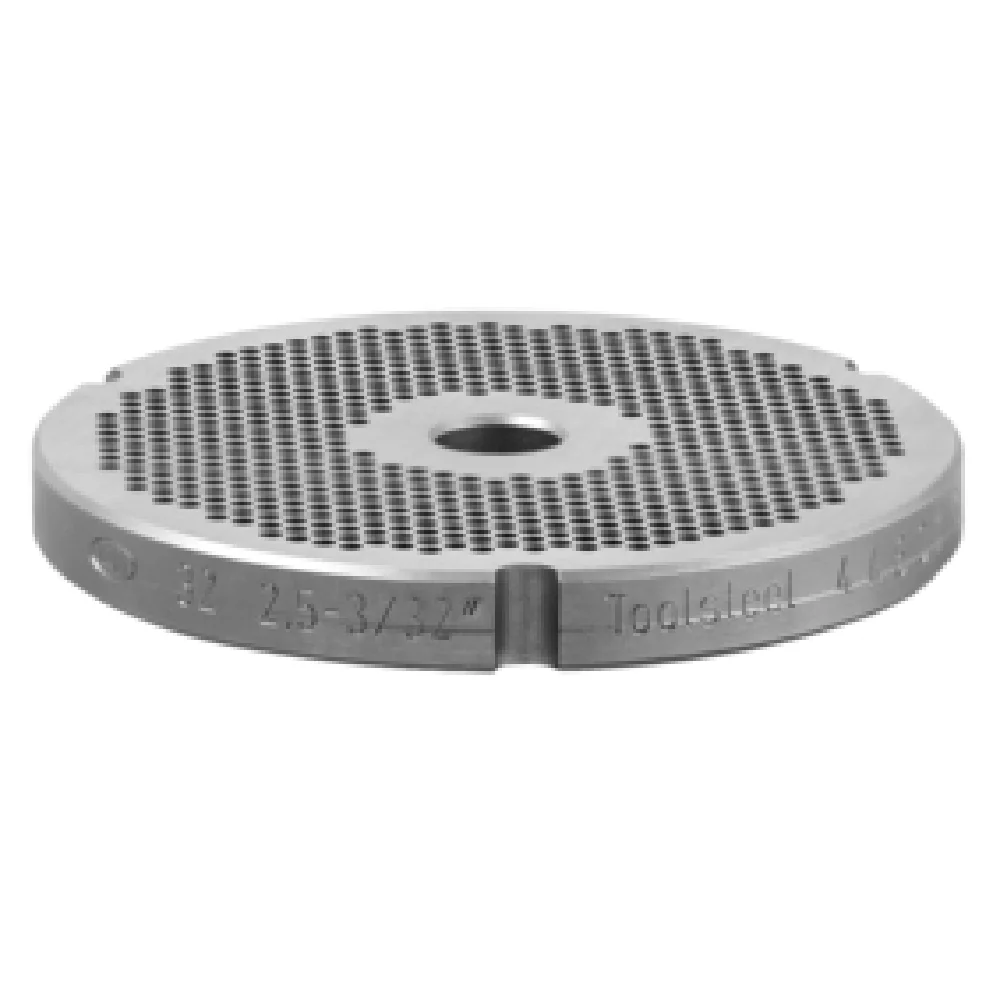 Alfa 32 3/32 HBLS Chopper Plate 3/32 Inch Hole Hubless Stainless Steel with OEM Replacement Alfa 32 3/32 HBLS Chopper Plate 3/32 Inch Hole Hubless Stainless Steel with OEM Replacement