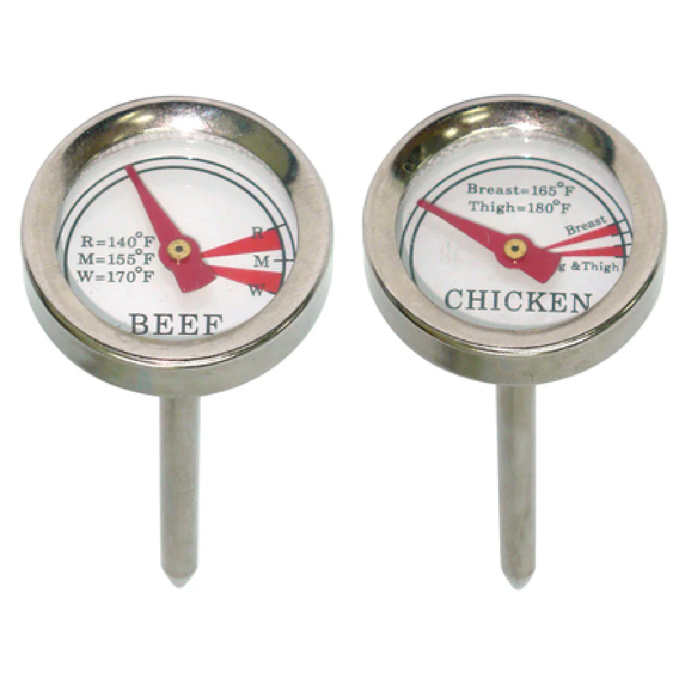 Chef Master 40146Y Meat Grilling Thermometer Set of 2 Beef and Chicken Chef Master 40146Y Meat Grilling Thermometer Set of 2 Beef and Chicken