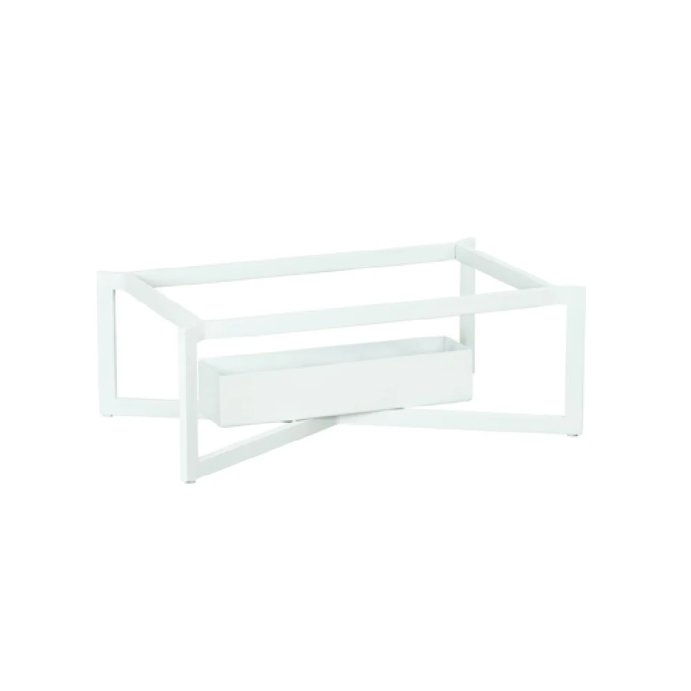 Cal Mil 3321-15 24 Inch White Metal Chafing Dish Stand for 5 Fuel Cans Cal Mil 3321-15 24 Inch White Metal Chafing Dish Stand for 5 Fuel Cans