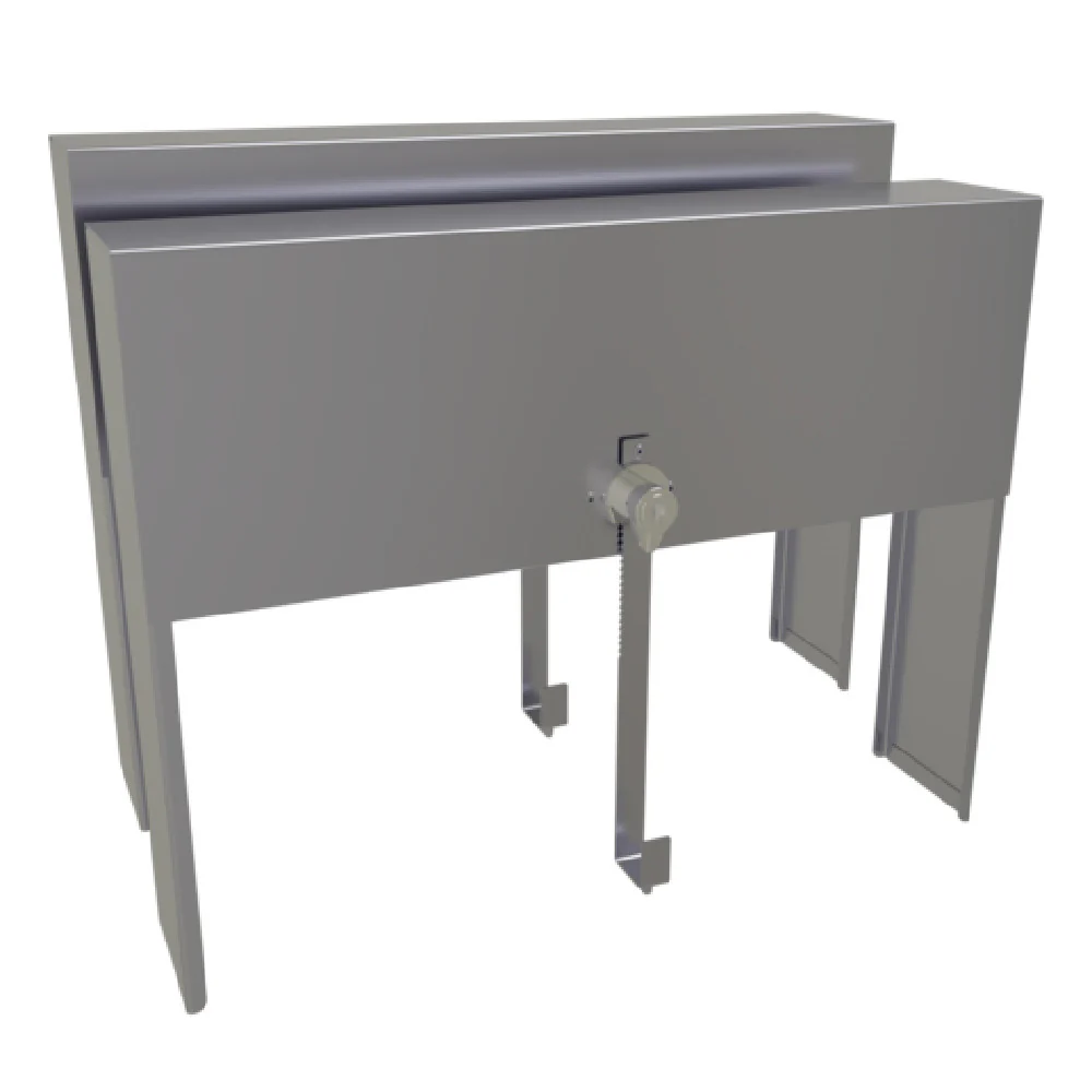 Glastender DSRC-15 15 Inch Speed Rail Locking Cover Stainless Steel with Security