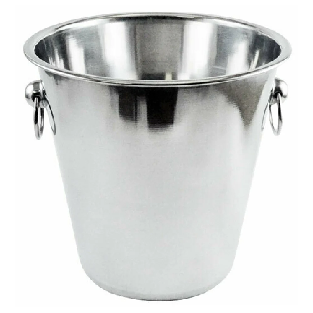 Omcan 80833 4-quart Non-insulated Wine Bucket with Ring Handles Stainless Steel