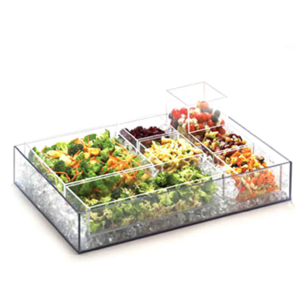 Cal Mil 1395-12 5 Inch Square Acrylic Cater Choice Tray Clear BPA Free Cal Mil 1395-12 5 Inch Square Acrylic Cater Choice Tray Clear BPA Free