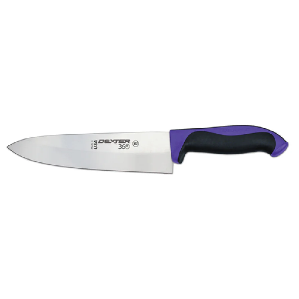 Dexter Russell S360-8P-PCP 8 Inch High Carbon Steel Knife with Purple Handle