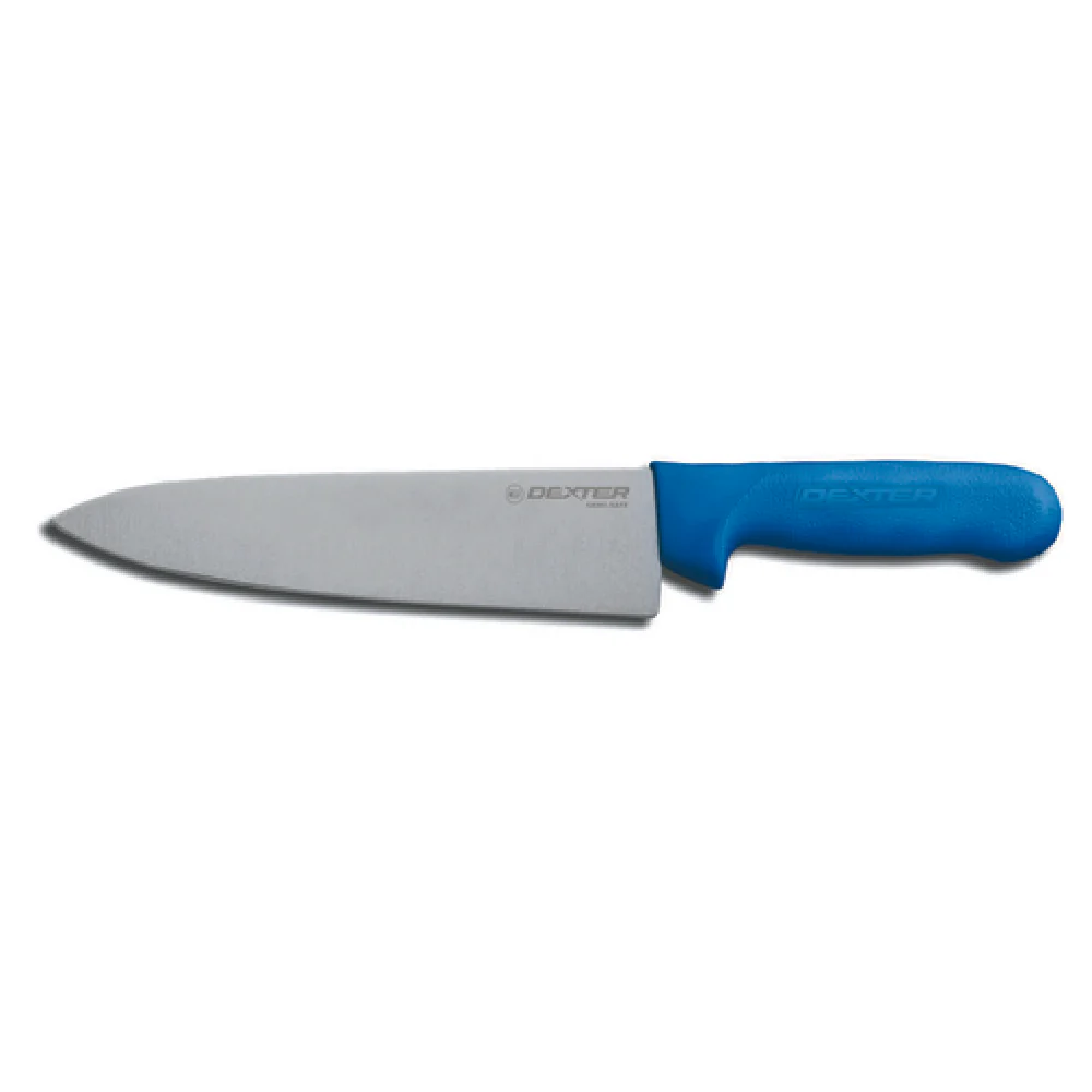 Dexter Russell S145-8C-PCP 8 Inch Chef Knife High Carbon Stain Free Knife Blue Handle