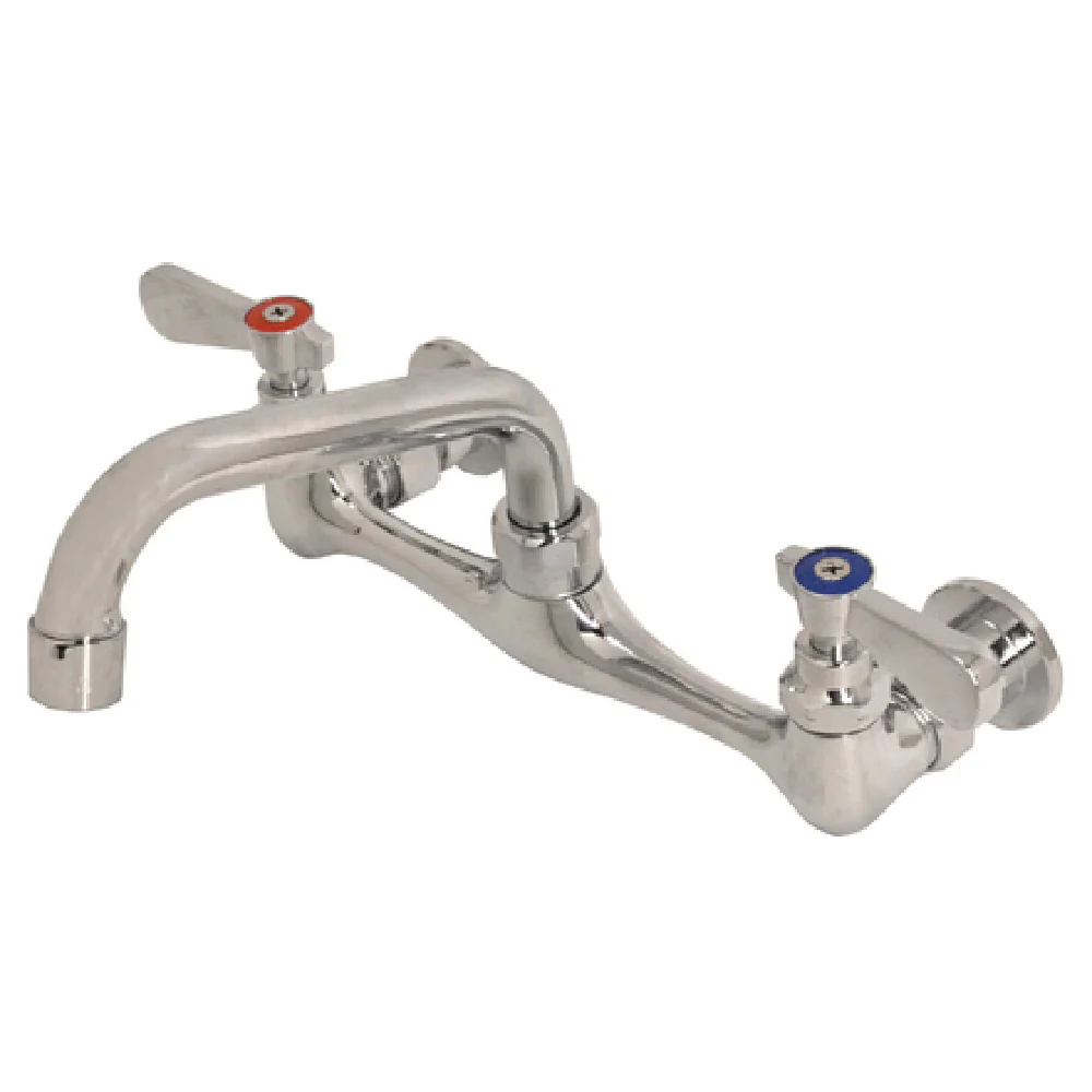 Omcan 39256 8 Inch Center Splash-mounted Faucet with 10 Inch Swivel Spout