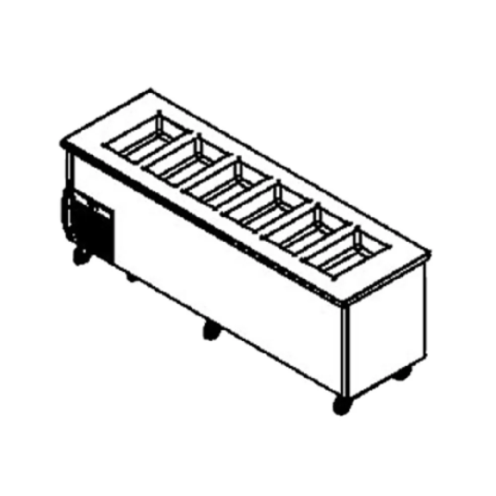 Delfield SCSC-96-EFP 96 Inch Mobile Cold Food Serving Counter Stainless Steel with 6 Pan Delfield SCSC-96-EFP 96 Inch Mobile Cold Food Serving Counter Stainless Steel with 6 Pan