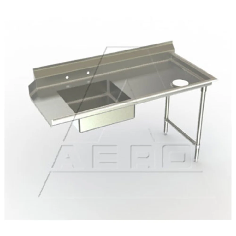 AERO Manufacturing 3SD-R-72 72 Inch Straight Dishtable with Pre-Rinse Sink Stainless Steel AERO Manufacturing 3SD-R-72 72 Inch Straight Dishtable with Pre-Rinse Sink Stainless Steel