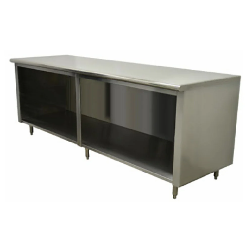 Advance Tabco EEB-SS-247-X 84 Inch Work Table Open Front Cabinet Base Stainless Steel