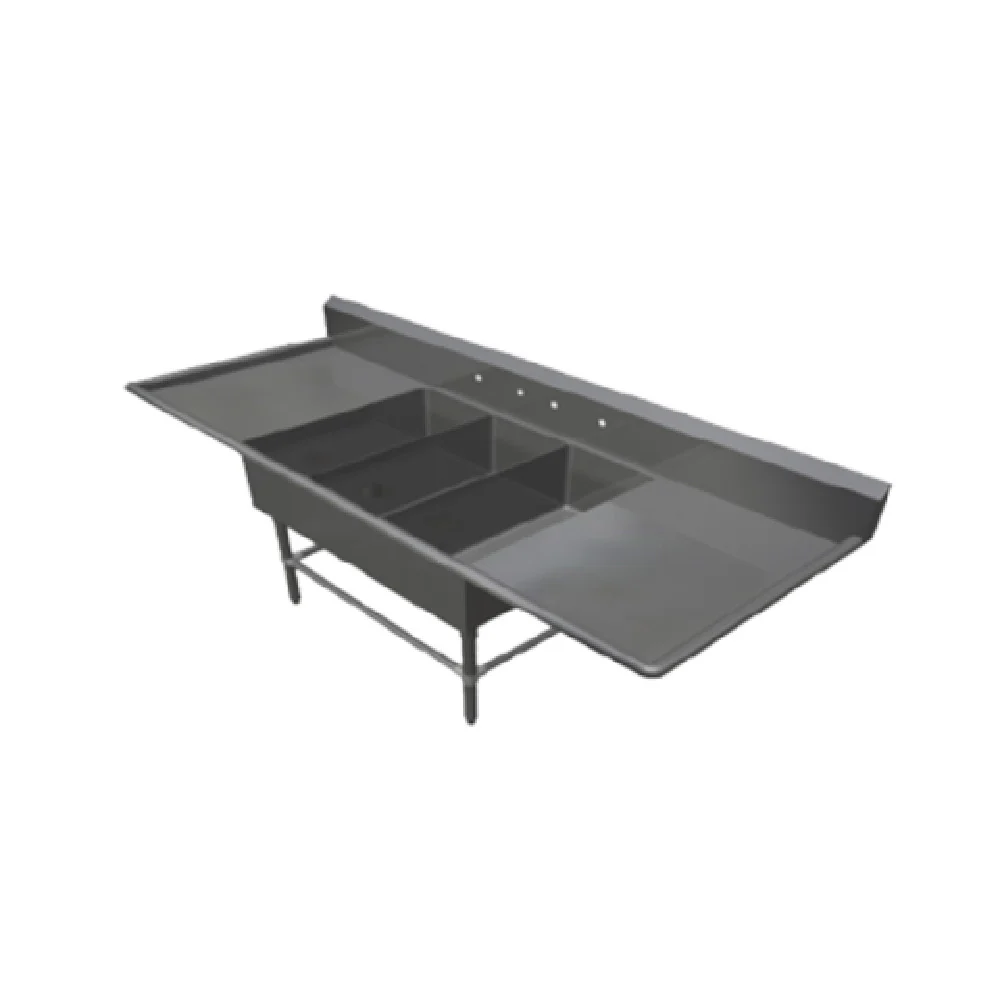 John Boos 43PB1431-2D30 105 Inch Pro-Bowl Platter Sink 14 Gauge Stainless Steel with Drainboards John Boos 43PB1431-2D30 105 Inch Pro-Bowl Platter Sink 14 Gauge Stainless Steel with Drainboards
