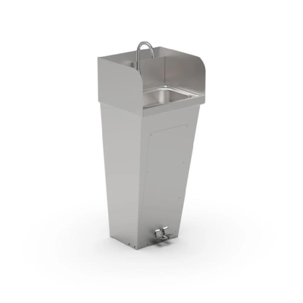 John Boos PBHS-F-1410-FV2-T-SSLR-X 14 Inch Pro-Bowl Hand Sink Stainless Steel Floor Mount with Tapered Pedestal John Boos PBHS-F-1410-FV2-T-SSLR-X 14 Inch Pro-Bowl Hand Sink Stainless Steel Floor Mount with Tapered Pedestal