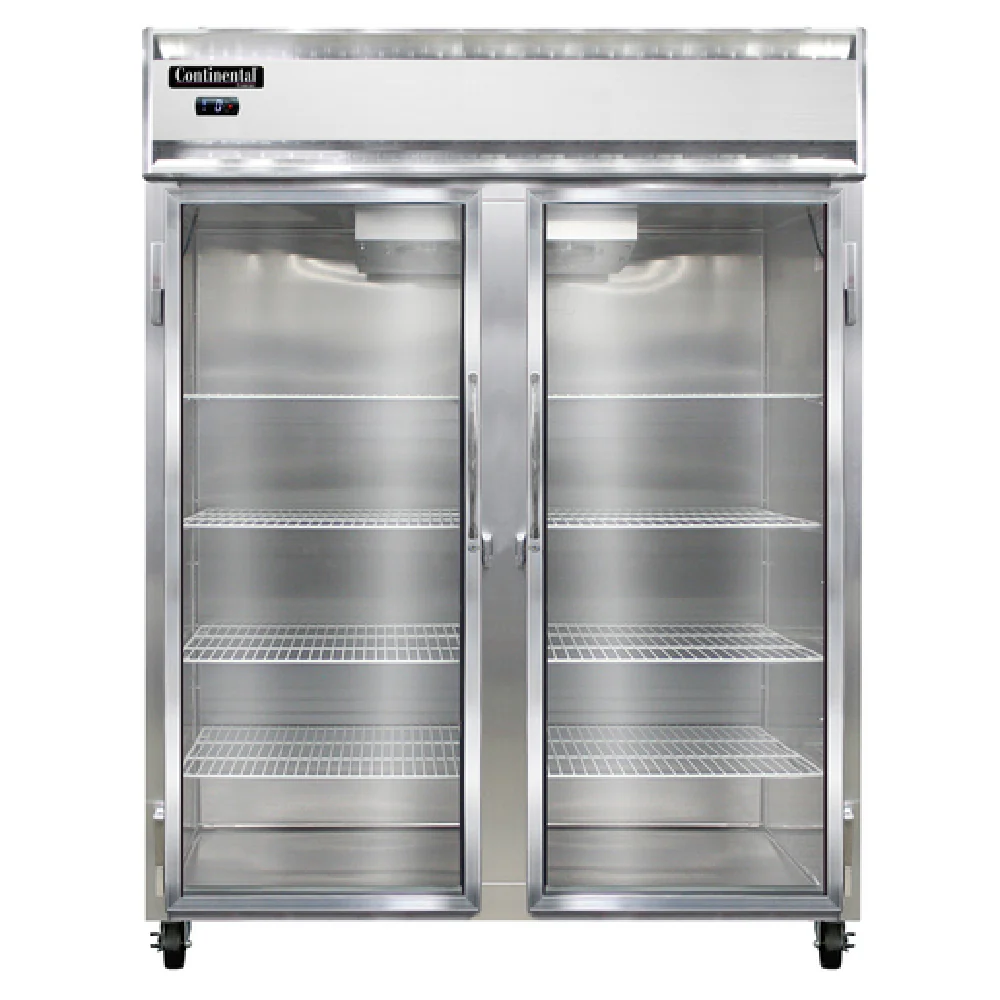Continental Refrigerator 2FENSSGD 57 Inch Two Section Freezer 50 cu ft Stainless Steel with Glass Doors Continental Refrigerator 2FENSSGD 57 Inch Two Section Freezer 50 cu ft Stainless Steel with Glass Doors