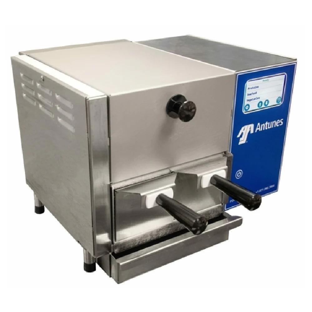 Antunes RS-1000-9100651 17 Inch Programmable Electric Steamer Stainless Steel with Dual 20 Oz Compartments Antunes RS-1000-9100651 17 Inch Programmable Electric Steamer Stainless Steel with Dual 20 Oz Compartments