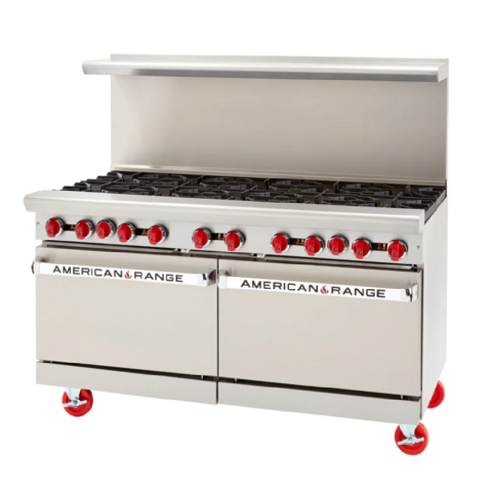 American Range AR-48G-2B-CL-126R_NAT 60 Inch Gas Restaurant Range with 48 Inch Griddle and 2 Ovens 64000 BTU American Range AR-48G-2B-CL-126R_NAT 60 Inch Gas Restaurant Range with 48 Inch Griddle and 2 Ovens 64000 BTU