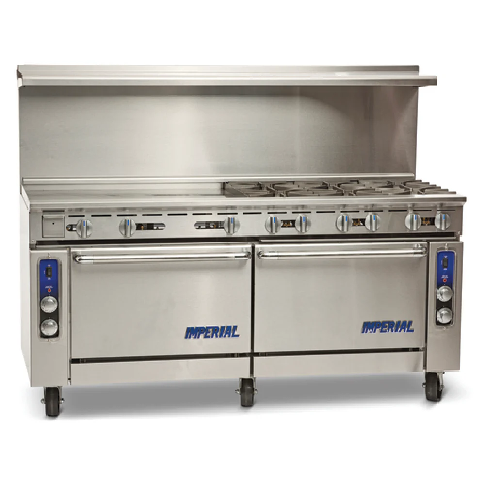 Imperial IR-6-G36-CC_LP 72 Inch Gas Range 6 Burners 312000 BTU with Griddle and Ovens Imperial IR-6-G36-CC_LP 72 Inch Gas Range 6 Burners 312000 BTU with Griddle and Ovens