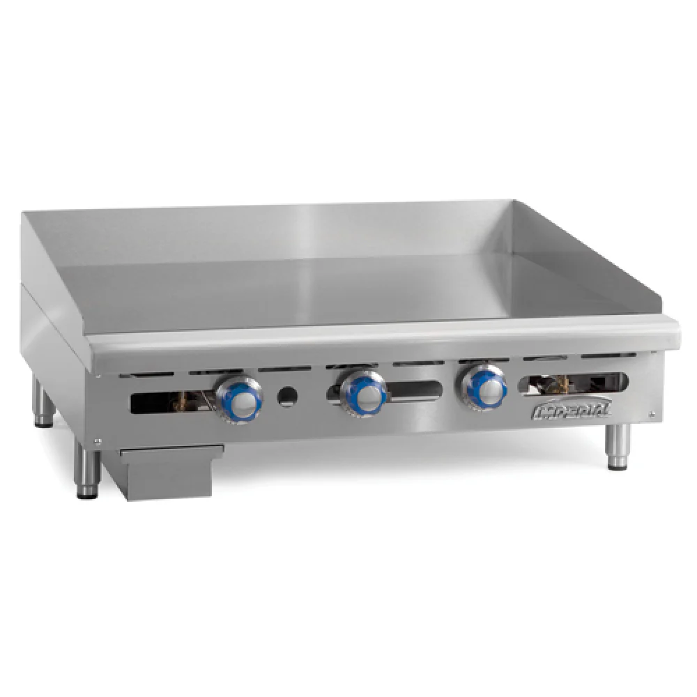 Imperial ITG-72_NAT 72 Inch Griddle Gas Countertop with 6 Burners 180000 BTU