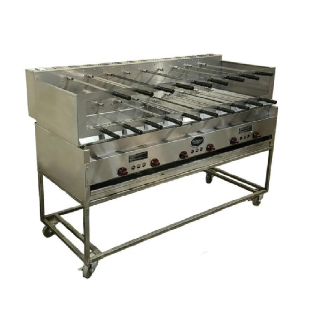 Hickory Industries Inc. CHUSSACSO 6 73 Inch Rotisserie Gas Oven 19 Knife Spits with Stand