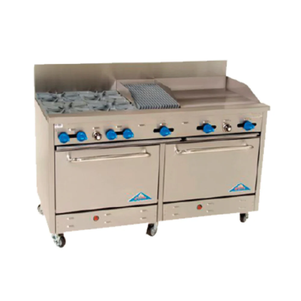 Comstock-Castle F3226-24-1RB 60 Inch Gas Range with 4 Burners 246000 BTU