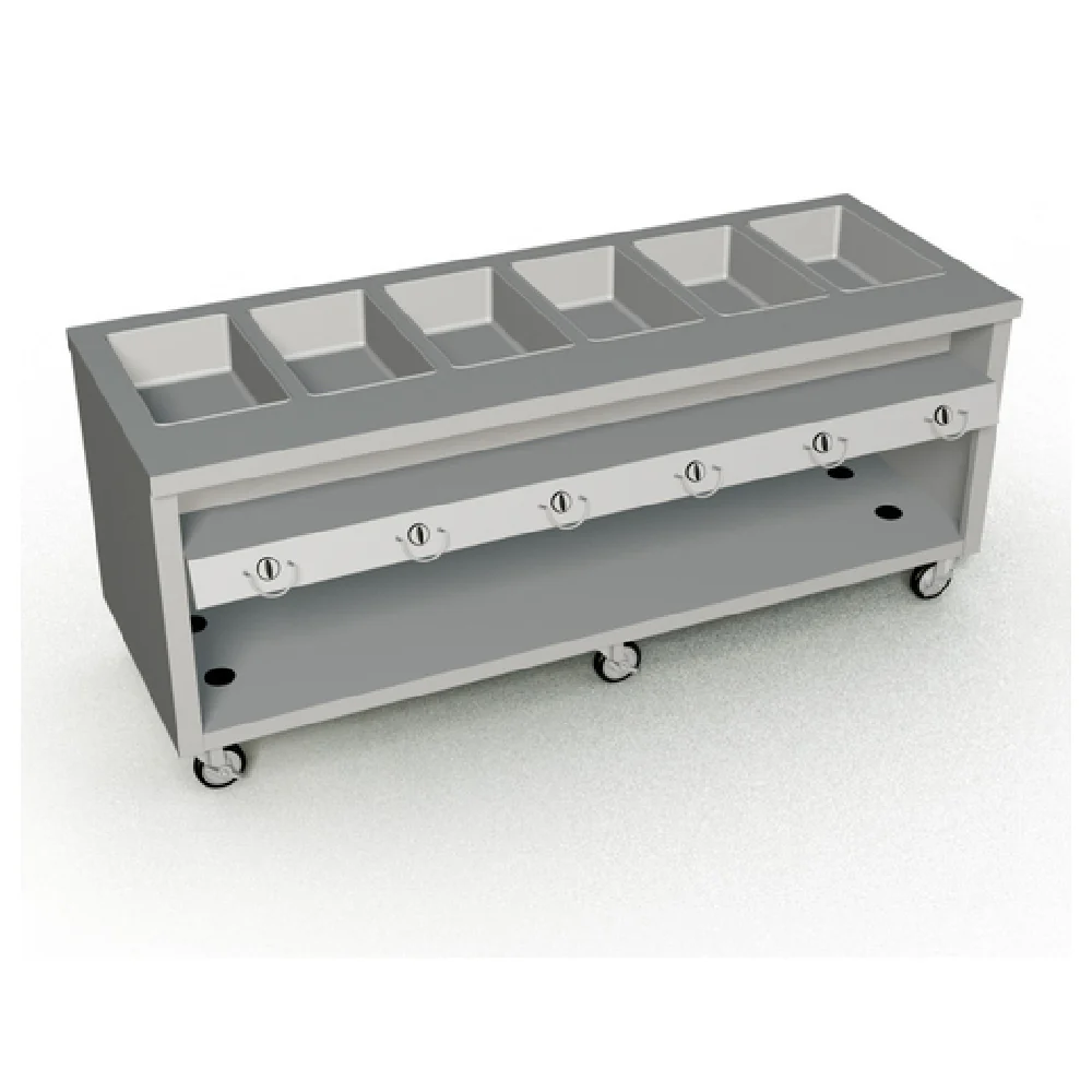 Duke TGHF-88PG_LP_217103 88 Inch Hot Food Unit Gas with Six Wells Stainless Steel Duke TGHF-88PG_LP_217103 88 Inch Hot Food Unit Gas with Six Wells Stainless Steel