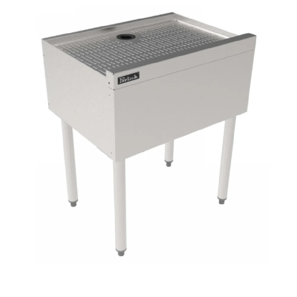 Perlick TSS24 24 Inch Underbar Drainboard Island Type Stainless Steel with Embossed Top Perlick TSS24 24 Inch Underbar Drainboard Island Type Stainless Steel with Embossed Top