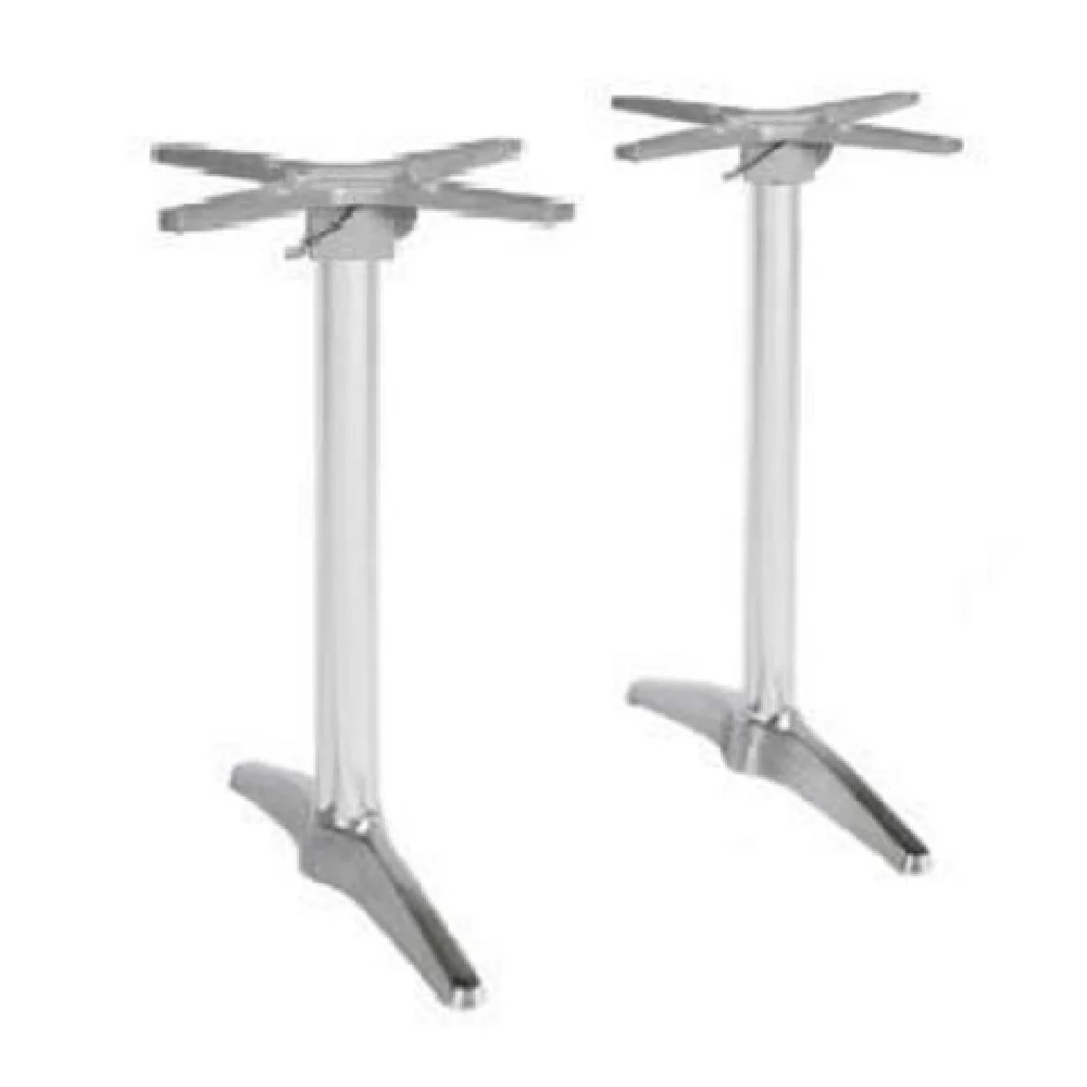 JMC Furniture TABLE BASE ALUMINUM-TONGA-REC-FOLD 4 Inch Single Leg Base with Folding Spider