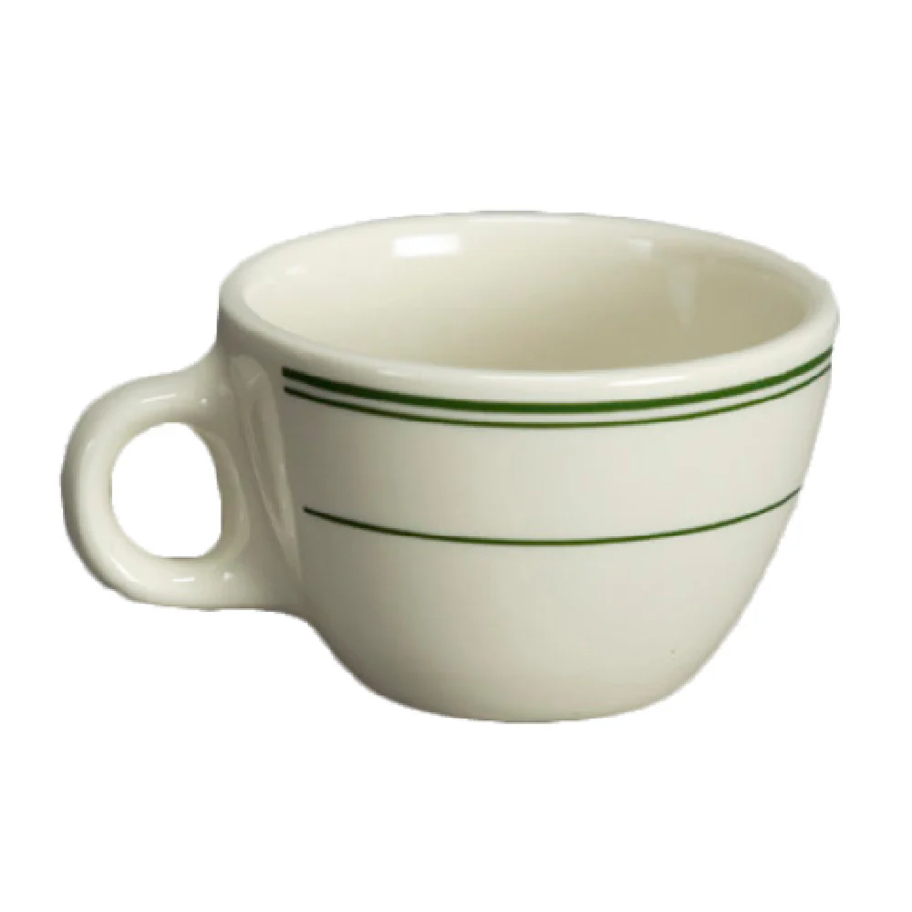 Steelite HL1021 7-1/2 Oz Cup Ovide Homer Green Band Non-Stackable Case
