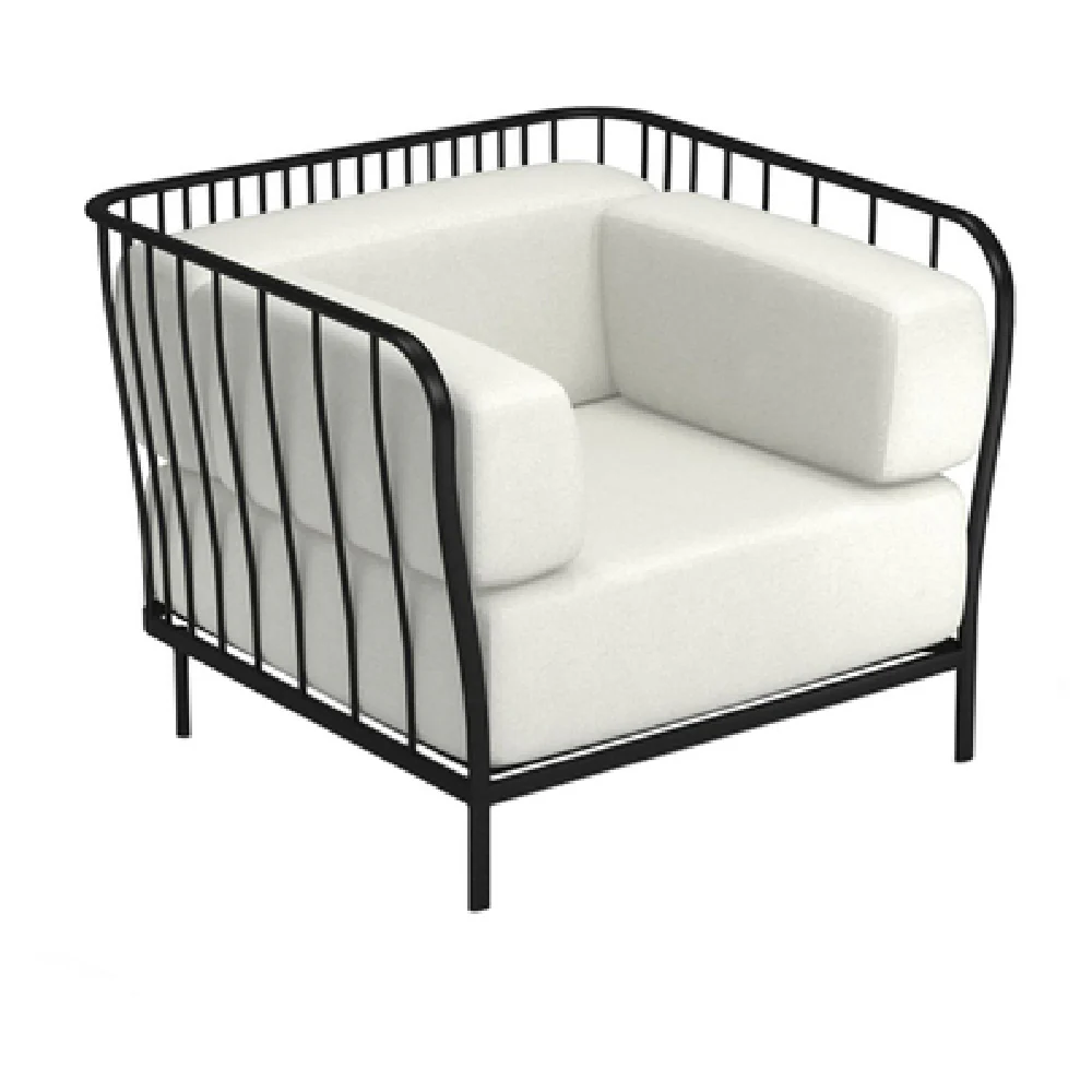 Emuamericas Llc E1080WC Cannolè Lounge Armchair Outdoor/indoor Steel Wire Back