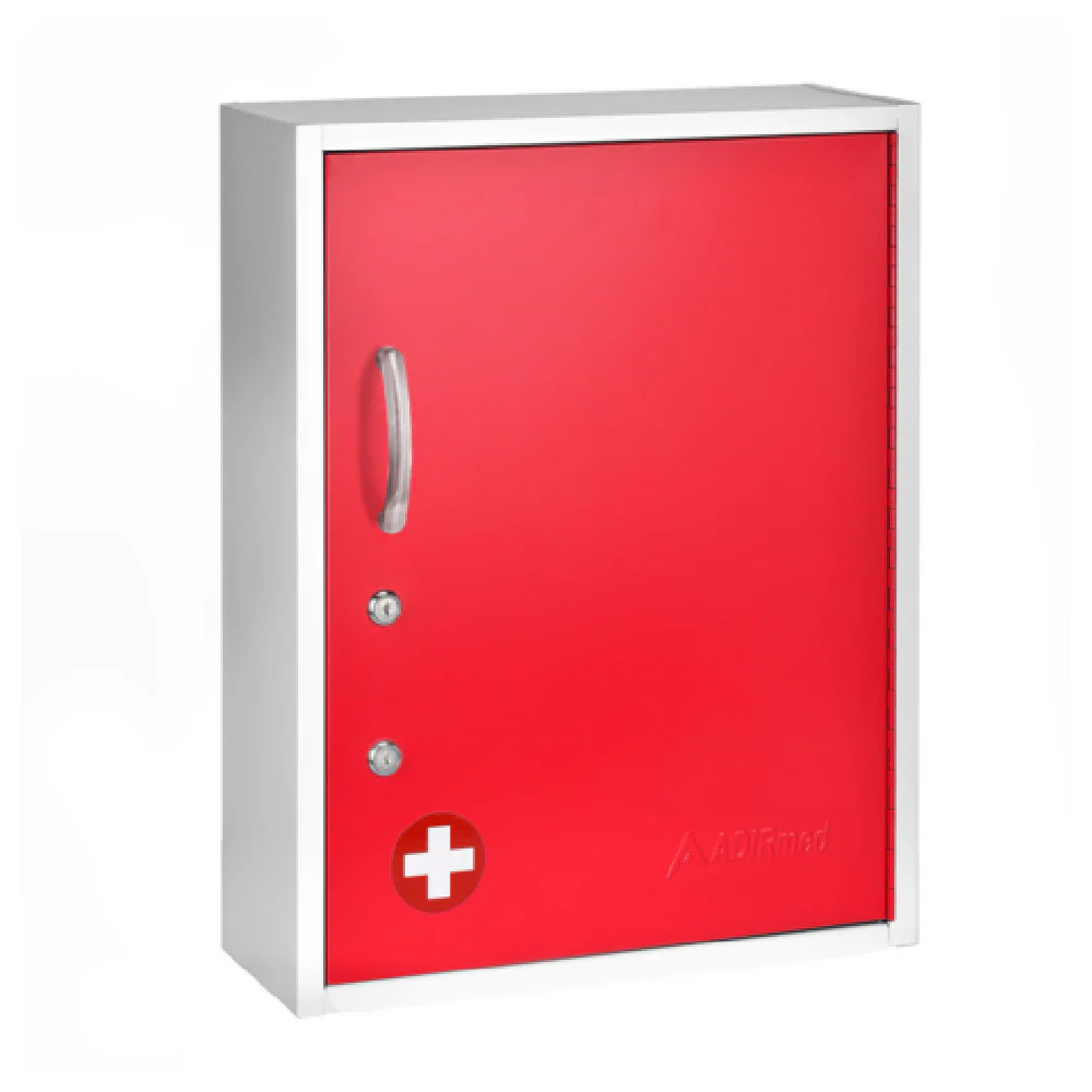 Alpine Industries ADI999-06-RED 16 Inch Medical Security Cabinet with Dual Lock Red