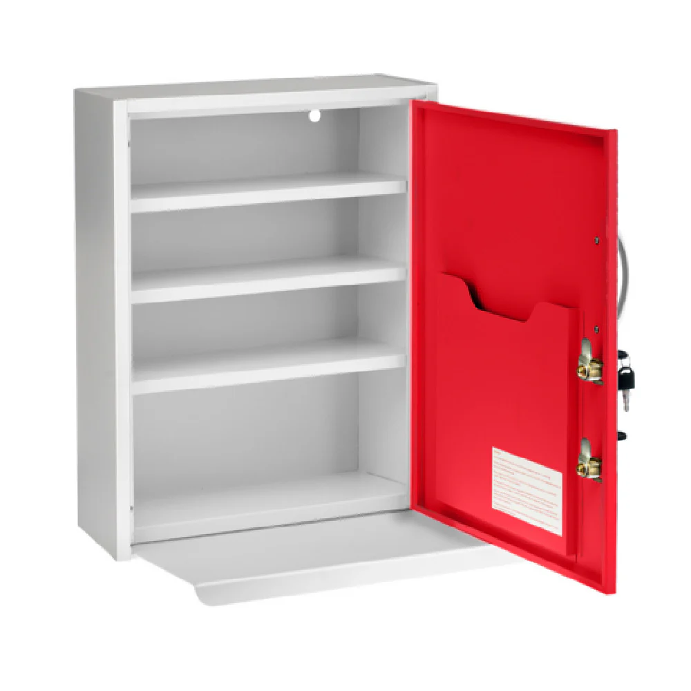 Alpine Industries ADI999-06-RED 16 Inch Medical Security Cabinet with Dual Lock Red Alpine Industries ADI999-06-RED 16 Inch Medical Security Cabinet with Dual Lock Red