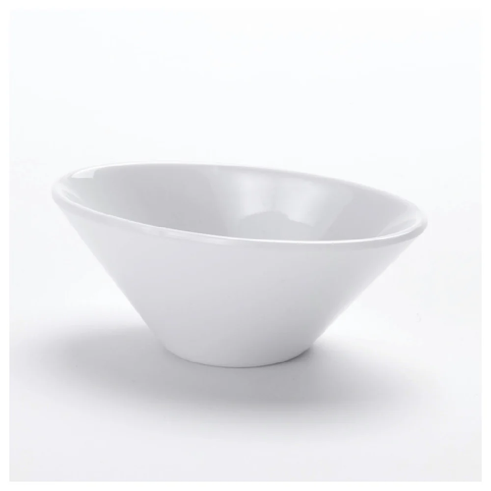 American Metalcraft MMOB25 2-1/2 Oz Melamine Angled Mini Bowl White