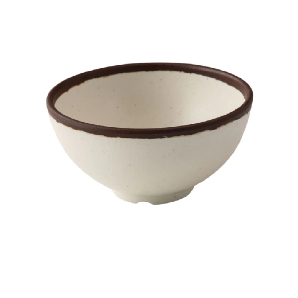 Yanco NA-504 10 Oz Nature Art Rice Bowl Round White Melamine Dishwasher Safe Yanco NA-504 10 Oz Nature Art Rice Bowl Round White Melamine Dishwasher Safe