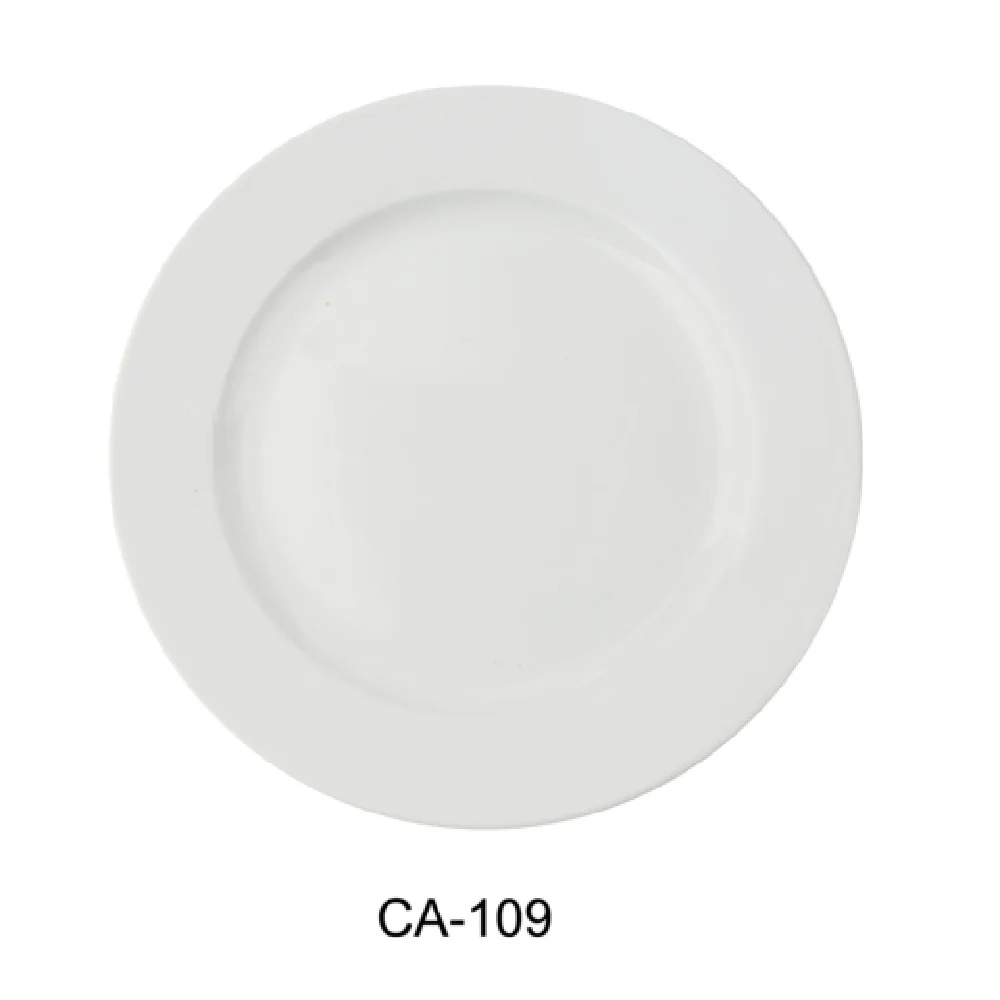 Yanco CA-109 9 Inch Diameter Round Plate Porcelain and Aluminum White Yanco CA-109 9 Inch Diameter Round Plate Porcelain and Aluminum White