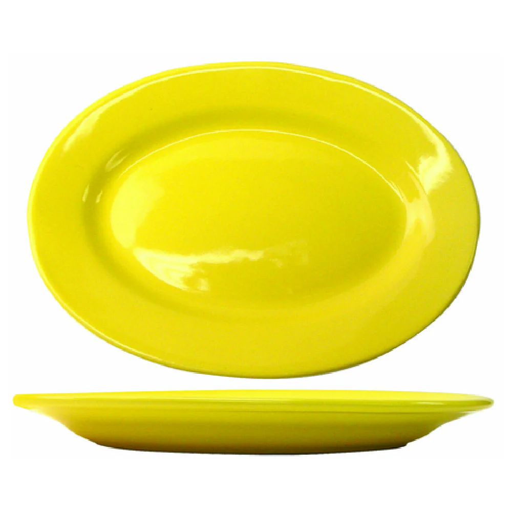 International Tableware CA-51-Y 15-1/2 Inch Platter Lead Free Ceramic Yellow