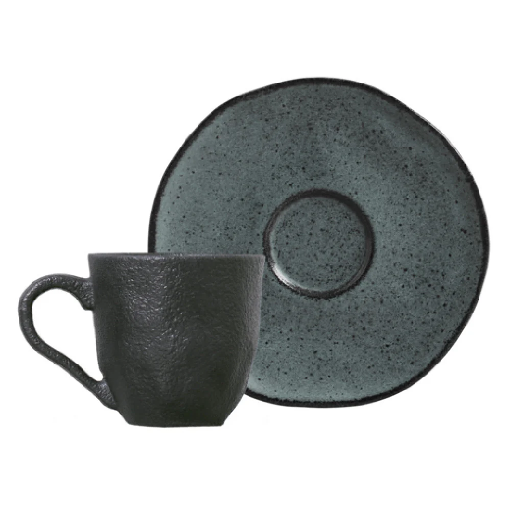 Porto Brasil 351481301 2.72 Inch 4.06 Oz Coffee Cup and Organic Saucer Stoneware