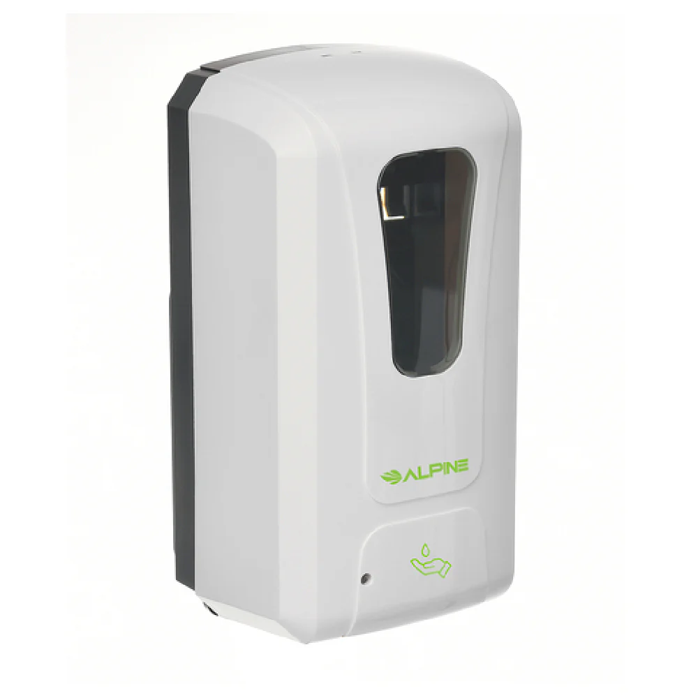 Alpine Industries ALP430-L 40.6 Oz Soap and Hand Sanitizer Gel Dispenser Automatic White Plastic Alpine Industries ALP430-L 40.6 Oz Soap and Hand Sanitizer Gel Dispenser Automatic White Plastic
