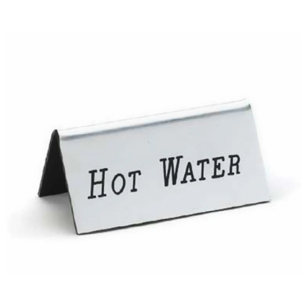 Cal Mil 228-3-010 3 Inch Beverage Tent Sign Hot Water Metal Silver Cal Mil 228-3-010 3 Inch Beverage Tent Sign Hot Water Metal Silver
