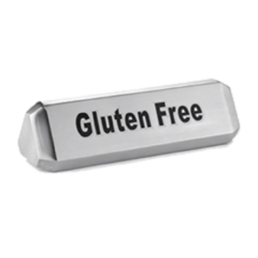 American Metalcraft TTSVG3 4-3/4 Inch Triangular Tabletop Sign Vegan Vegetarian Gluten Free Metal