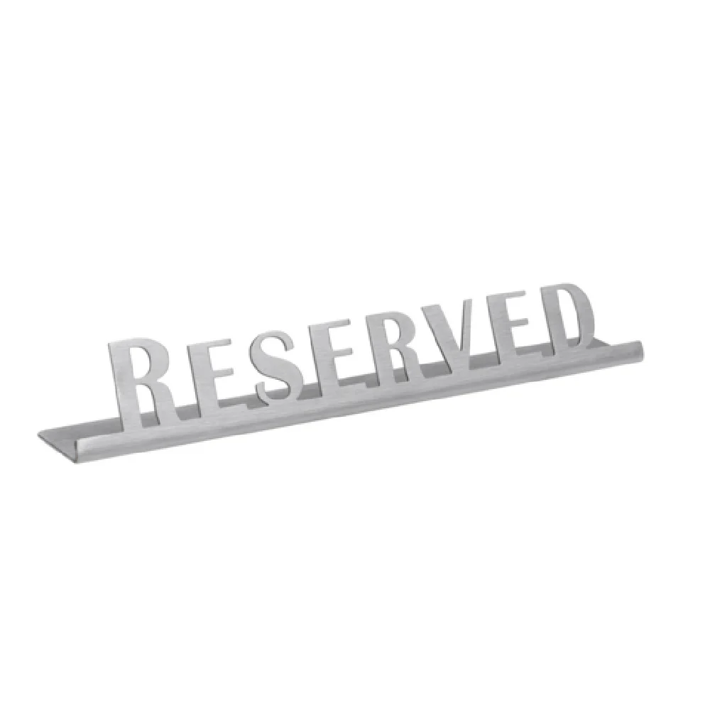 Service Ideas 1C-ST-RESERV-SIGN 6-1/2 Inch Table Sign Reserved Brushed Stainless Steel Service Ideas 1C-ST-RESERV-SIGN 6-1/2 Inch Table Sign Reserved Brushed Stainless Steel