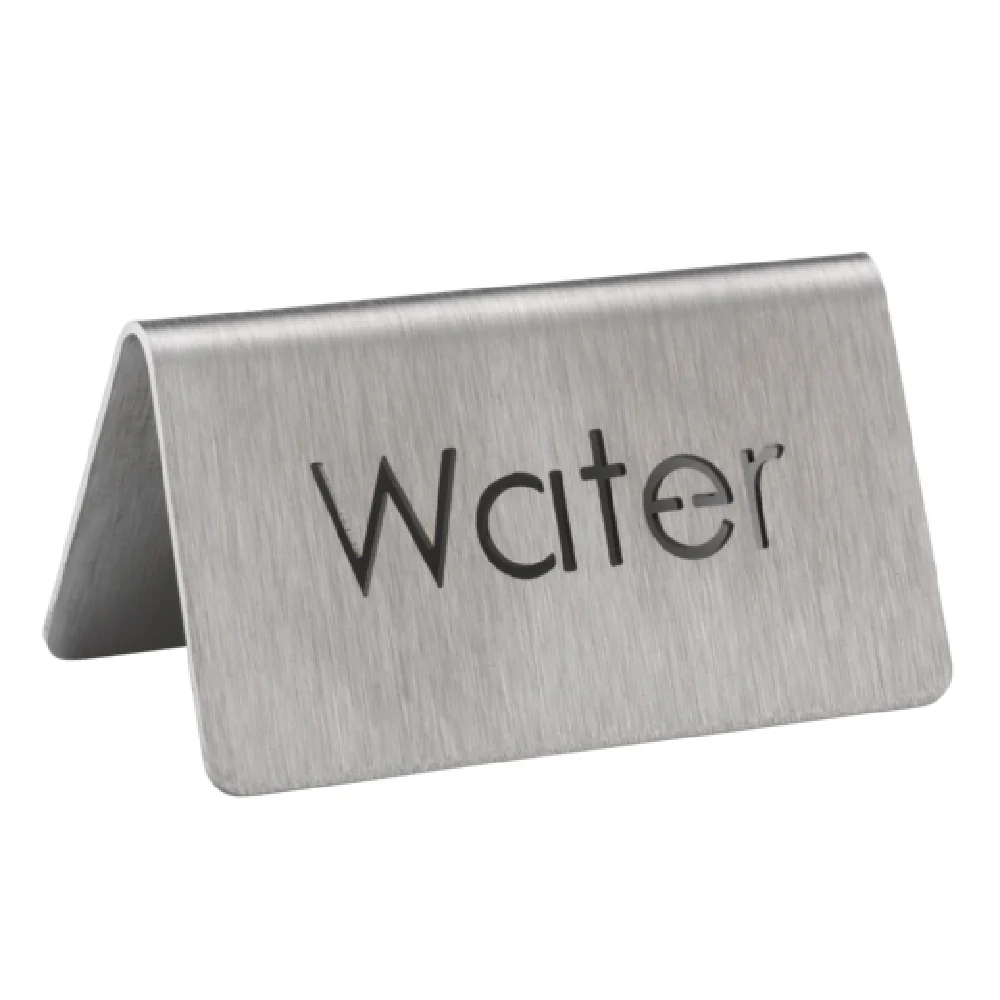 Service Ideas 1C-BF-WATER-MOD 3 Inch Beverage ID Tent Water Laser Cut Stainless Steel Service Ideas 1C-BF-WATER-MOD 3 Inch Beverage ID Tent Water Laser Cut Stainless Steel