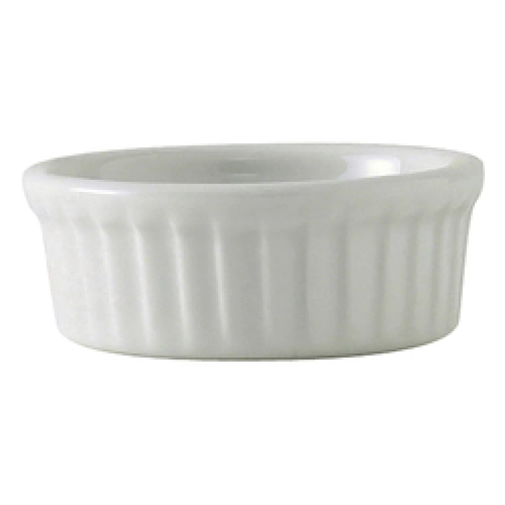 Tuxton BPX-0162 1-1/2 Oz Ramekin Fluted Porcelain White 2-5/8 Inch