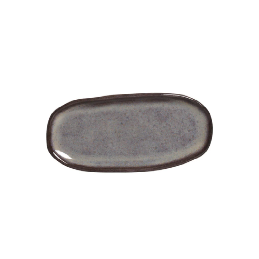 Porto Brasil 15214108901 3.15 Inch Shallow Organic Plater Mini Oval Stoneware