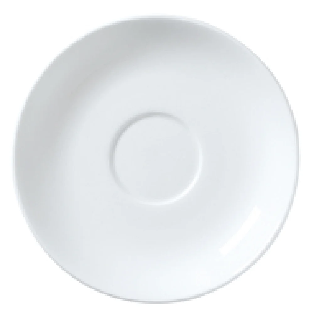 Steelite 82000AND0109 6.375 Inch Low Tea Saucer Coupe White Bone China