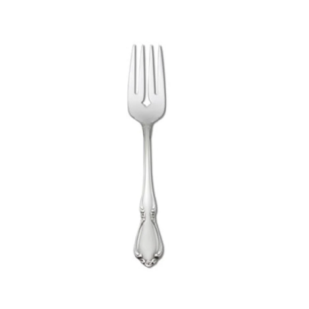 1880 Hospitality 2610FSLF 6-1/4 Inch Fiddle Back Stainless Steel Salad Fork with Flower Accents 1880 Hospitality 2610FSLF 6-1/4 Inch Fiddle Back Stainless Steel Salad Fork with Flower Accents