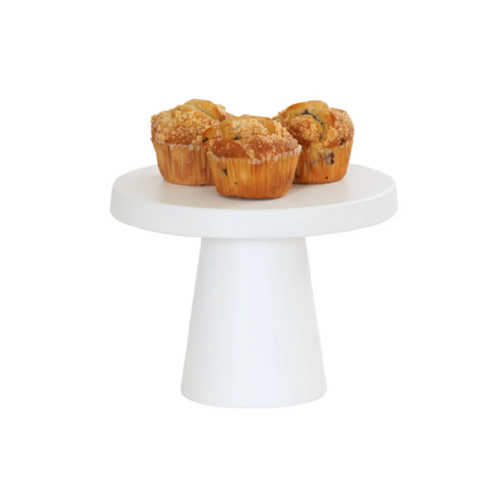 Cal-Mil 23755-107-15 10 Inch Melamine Pedestal Dishwasher-safe White Display Stand