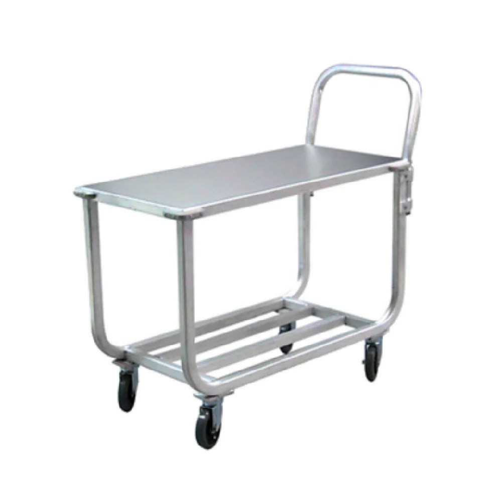New Age Industrial 96134BH 46 Inch Utility Stock Truck Aluminum Solid Shelf with Heavy Duty Casters New Age Industrial 96134BH 46 Inch Utility Stock Truck Aluminum Solid Shelf with Heavy Duty Casters