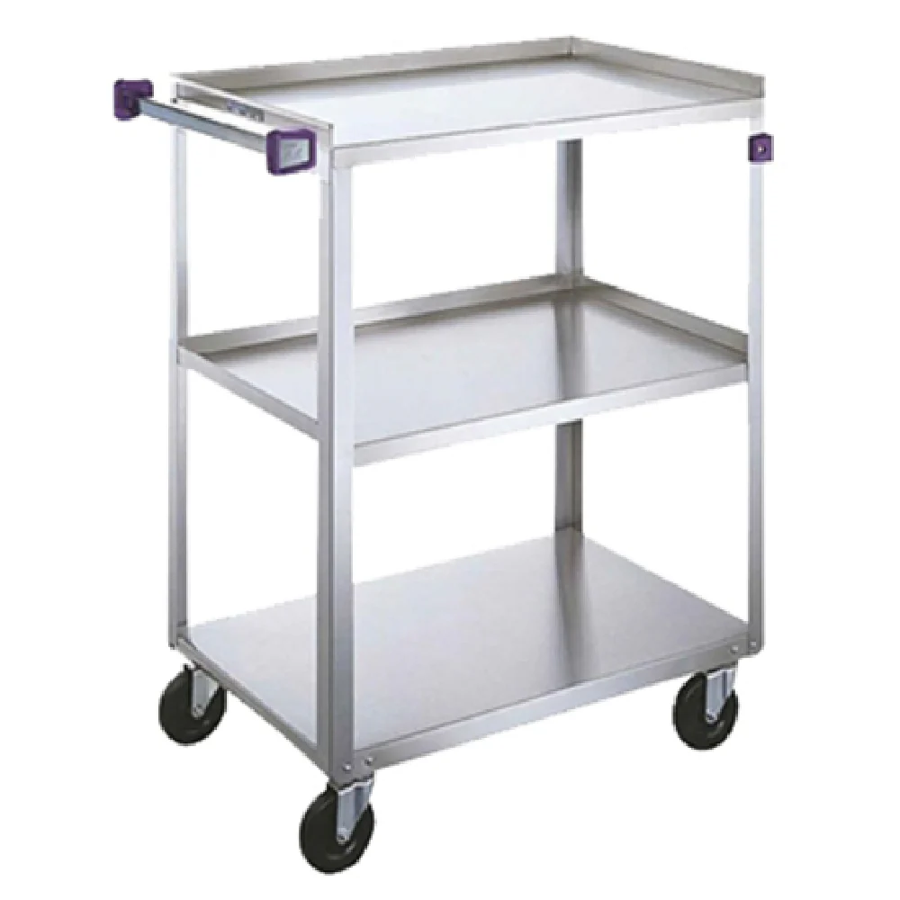 Lakeside 311A 27 Inch Light Duty Utility Cart 3-tier Stainless Steel with Bumpers Lakeside 311A 27 Inch Light Duty Utility Cart 3-tier Stainless Steel with Bumpers