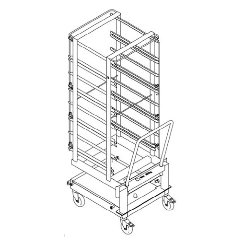 Henny Penny MM216143 Roll-In Oven Rack crosswise stainless steel EZ-In Henny Penny MM216143 Roll-In Oven Rack crosswise stainless steel EZ-In