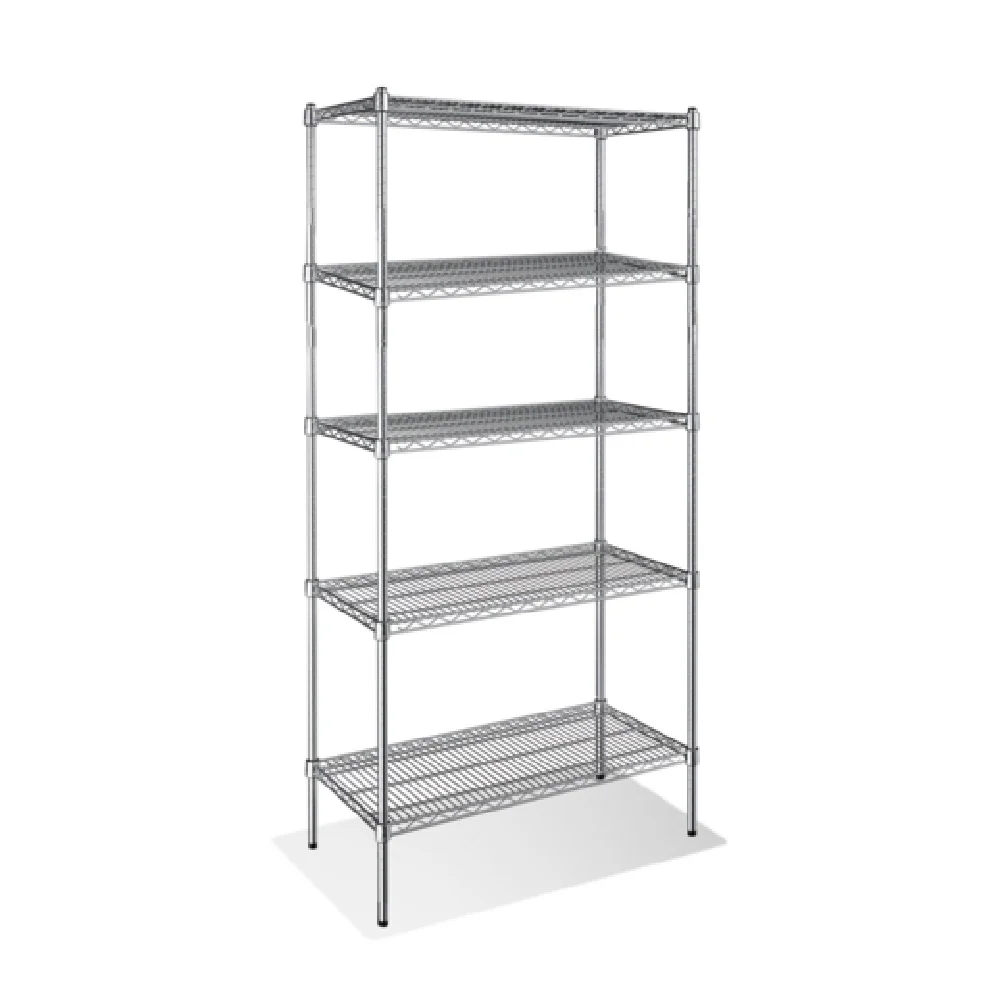 Steel Works Stainless SW1436C-5 36 Inch Heavy Duty Wire Shelving Unit 5-tier 800 lbs capacity