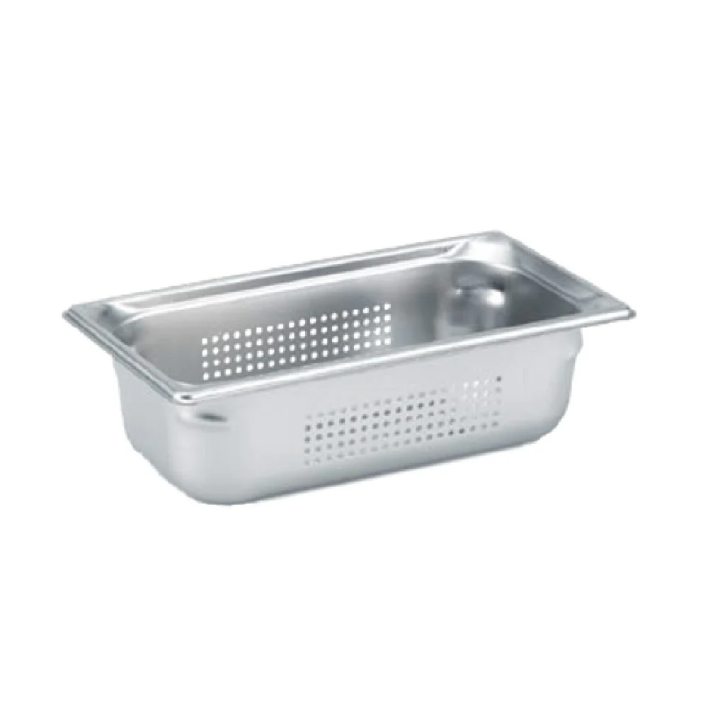 Vollrath 90343 1/3 GN Perforated Food Pan 4 Inch Deep 22 Gauge Stainless Steel