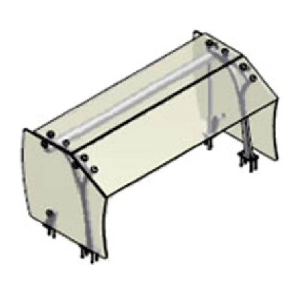 Atlas Metal VGG7-EP4-LT-2 35-1/4 Inch Self-service Sneeze Guard with Light Atlas Metal VGG7-EP4-LT-2 35-1/4 Inch Self-service Sneeze Guard with Light