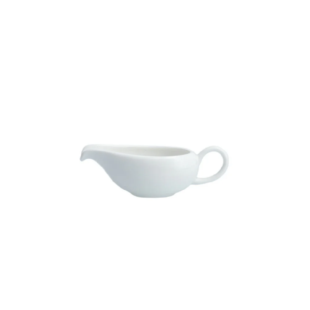 Fortessa TC7600.DV.31 5.14 Inch White Butter Sauce Boat Vitrified China